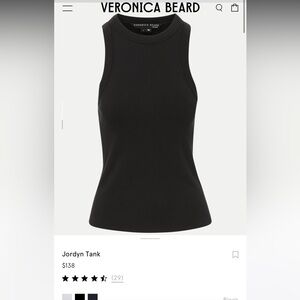 Veronica Beard Jordyn Tank Top in Black, Size S